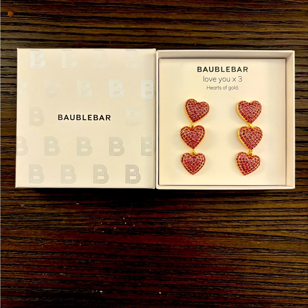 NEW BaubleBar Heart Earrings
